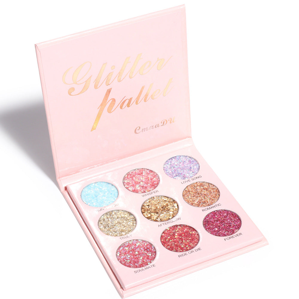 9 Shades of Glitter Eyeshadow - Matte & Metallic