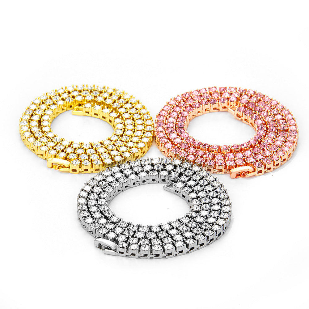 Versatile Rhinestone Tennis Chain Necklace