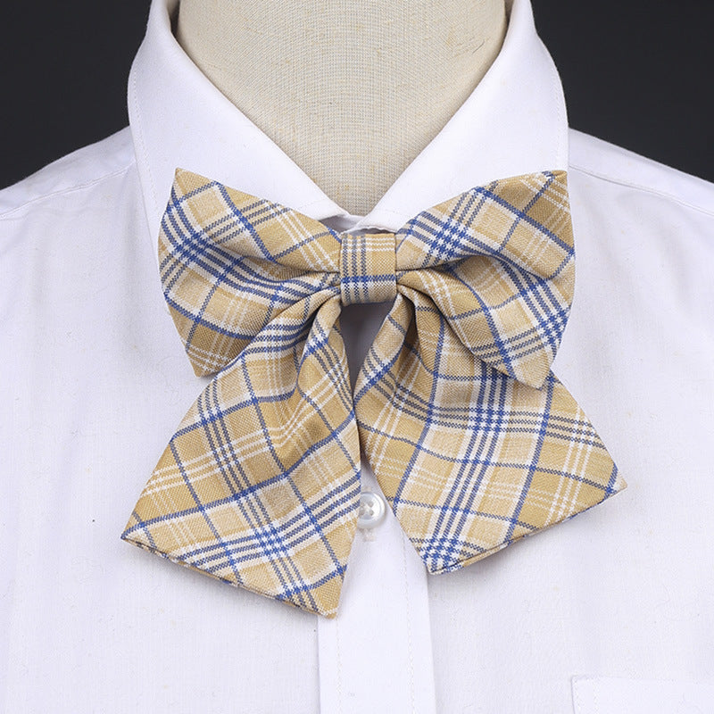 Cotton JK Bow Tie Skirt with Plaid Ornaments