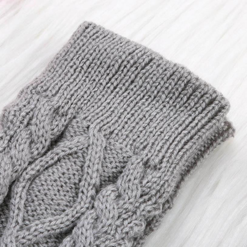 Harajuku Style Ladies Cable Knit Thigh High Stockings