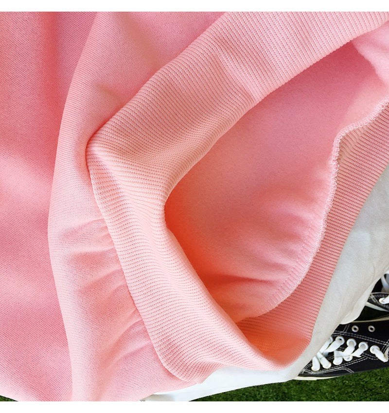 Pink Warm Fleece K-Pop Hip Hop Hoodie