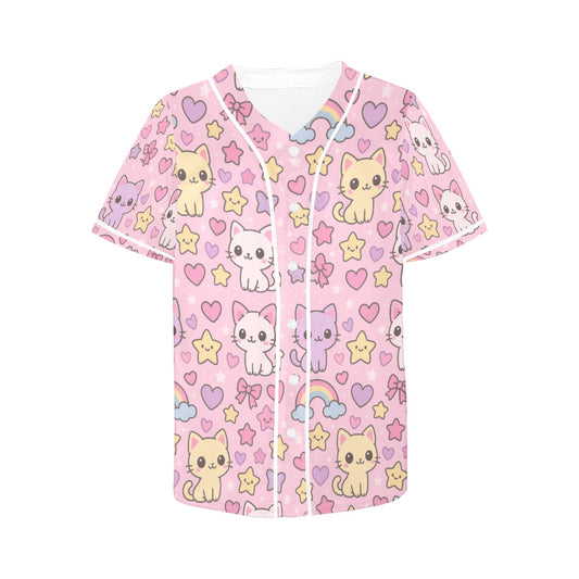 Harajuku Kawaii Cats Rainbows Stars Women's Jersey