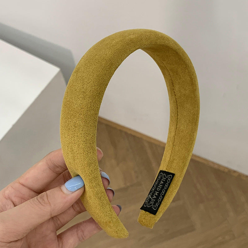 Female Bezel Padded Headband - Candy Color Velvet Hairband