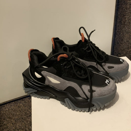 Playful Thick-Soled Cow Leather Spring Shoes