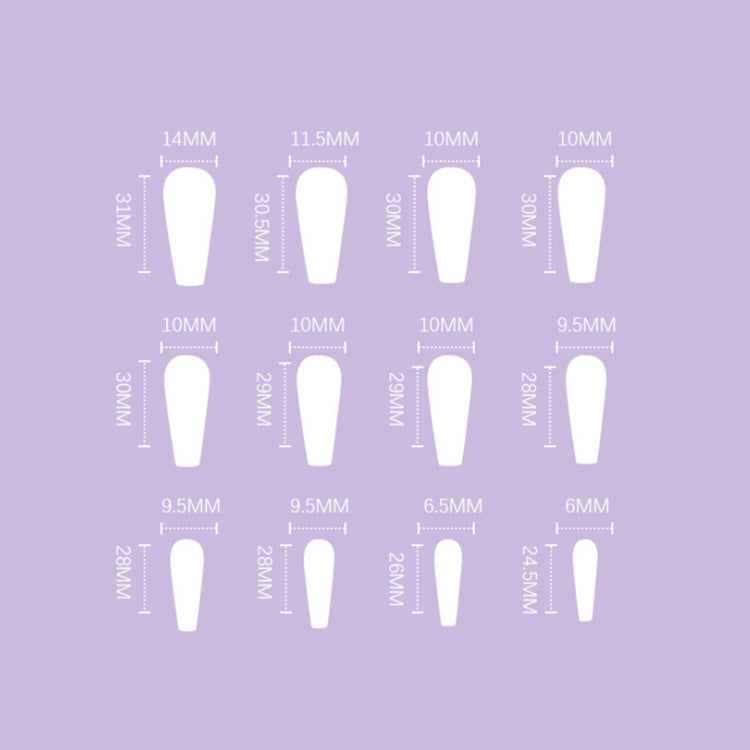 Long Lasting French Ballet Press On Nails - 24 Pieces