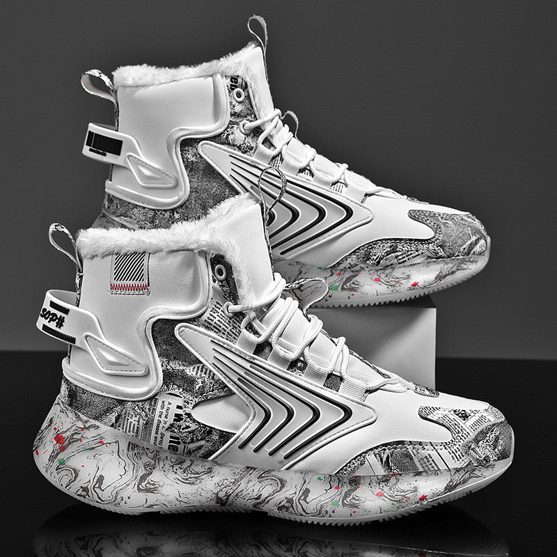 Men's Graffiti High-Top Luminous Running Shoes