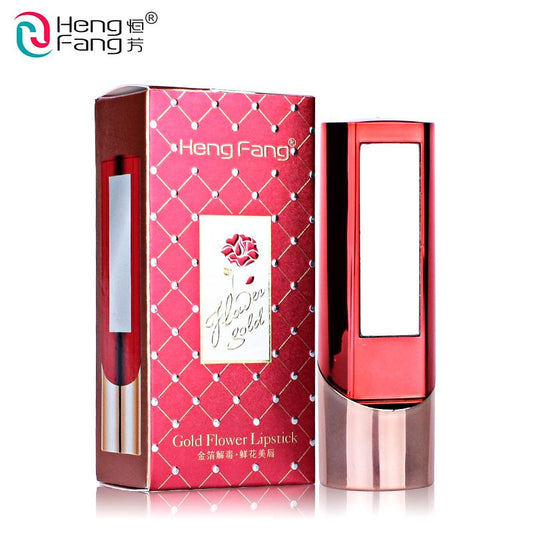 HengFang Gold Flower Lipstick - 3 Fruit Flavors