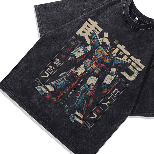 Men's Harajuku Anime Digital Print Short Sleeve Tee