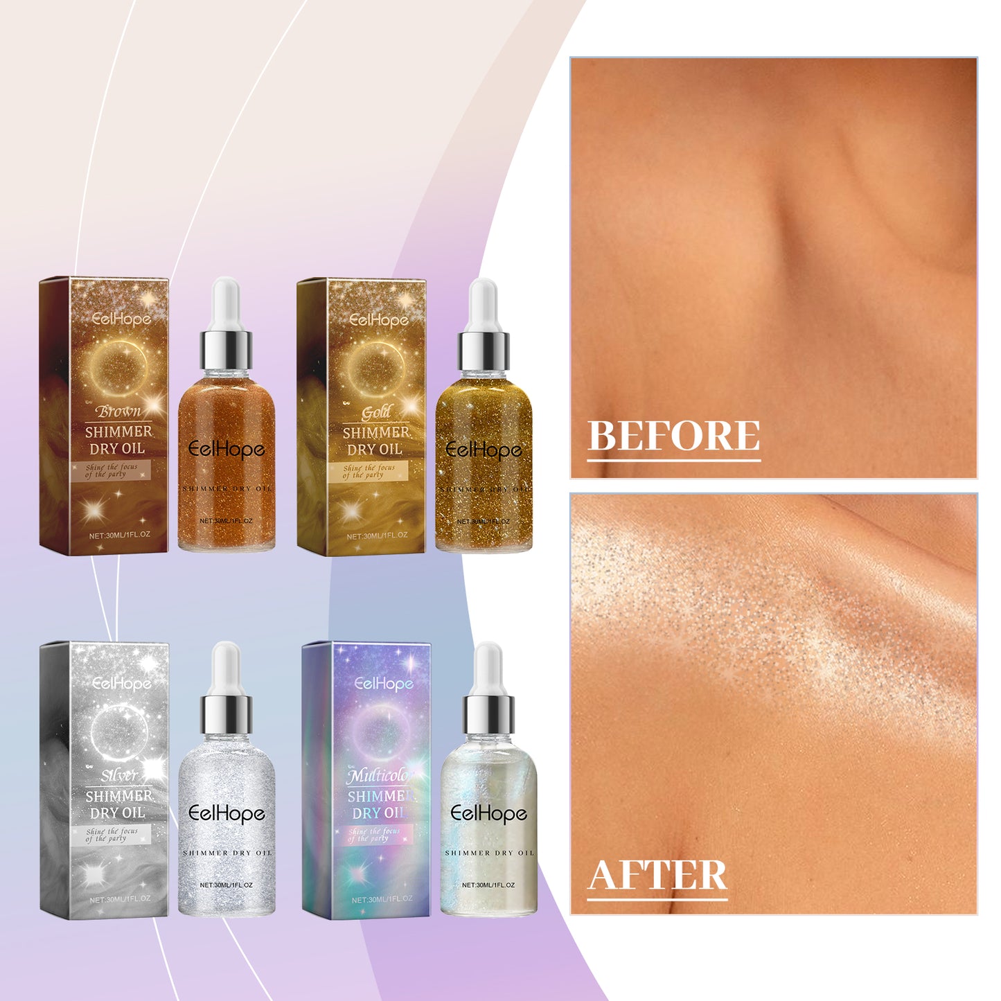 Party Body Glitter Oil - Shine Bright with a Touch of Harajuku
