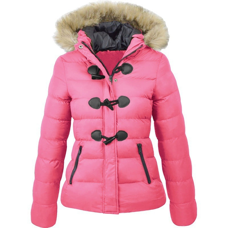 Harajuku Style Cotton Warm Coat with Horn Button