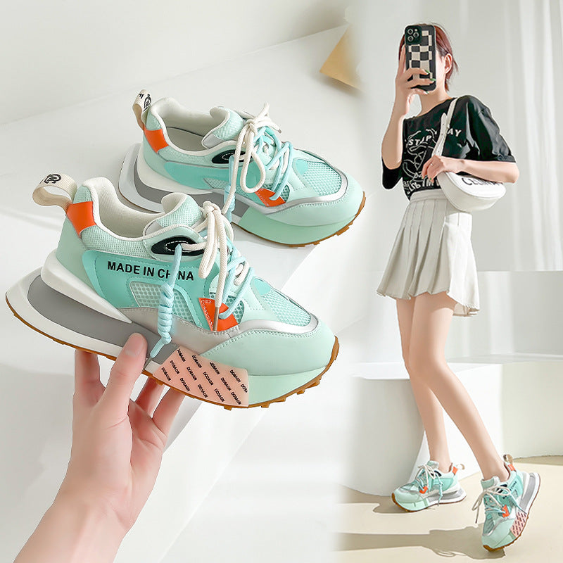 Harajuku Style Women's Mesh Breathable Summer Leather Shoes