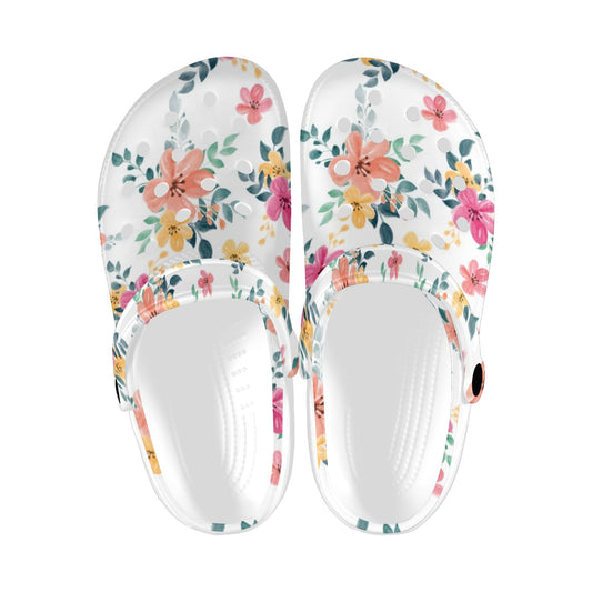 Floral Pattern Print Adults Clogs