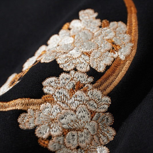 Embroidered Dragon Hoodie - Harajuku Style Cotton Coat