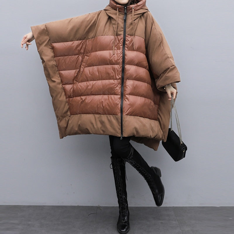 Harajuku Style Women's Thickened Brown Cloak Jacket