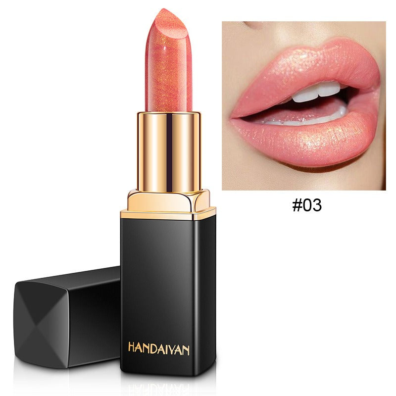 Shiny Metallic Pearlescent Color Change Lipstick - Gold