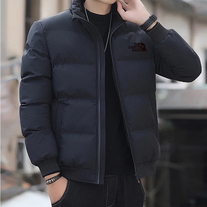 Men's Thickened Stand-Up Collar Zipper Jacket - Harajuku Style