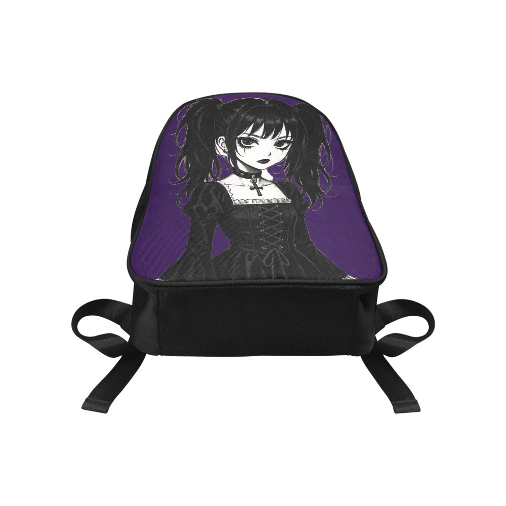 Emo Goth Harajuku Girl Canvas Backpack