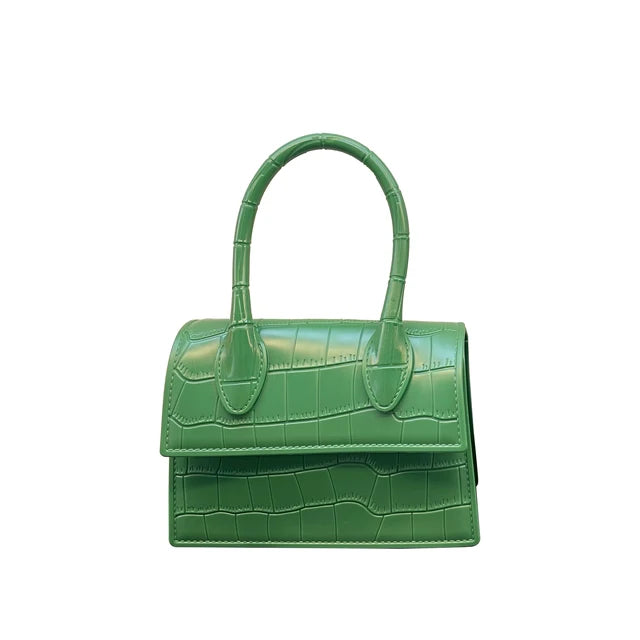 Harajuku Crocodile Pattern PVC Mini Crossbody Bag
