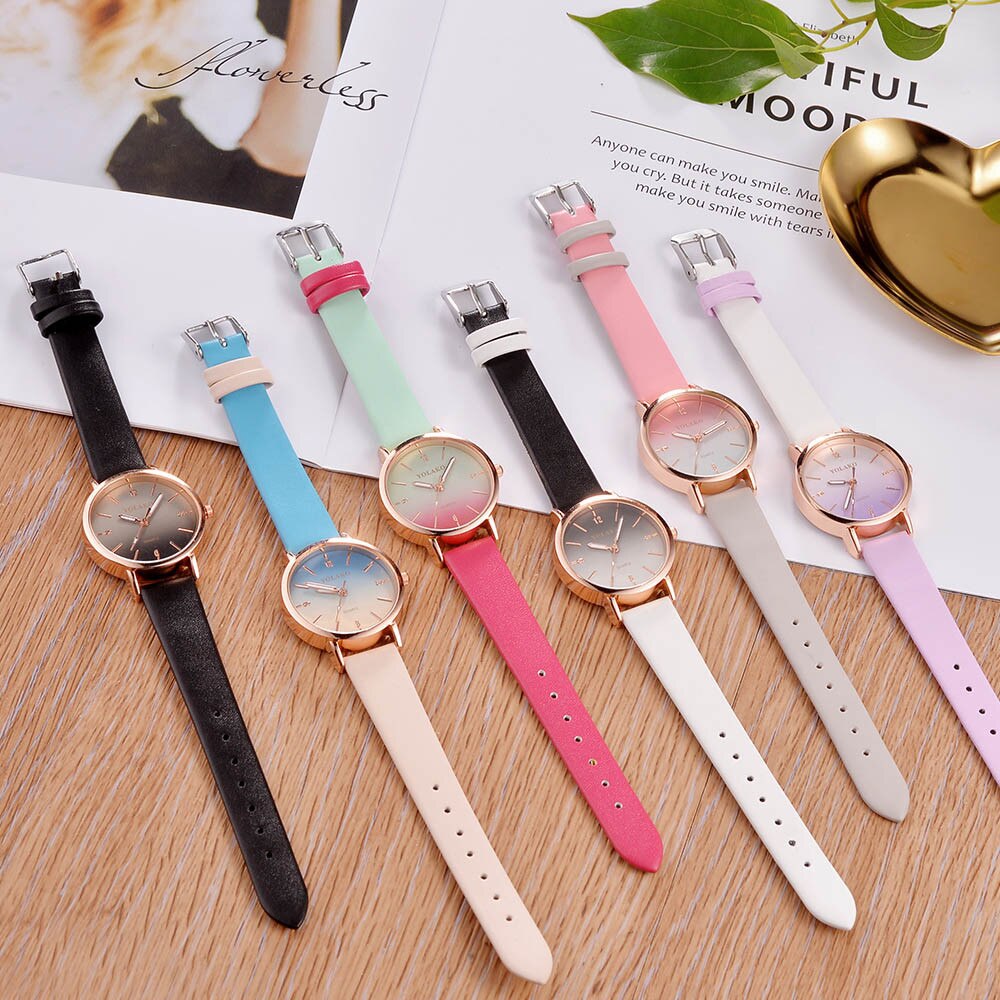 Harajuku Style Leather Quartz Women's Watch