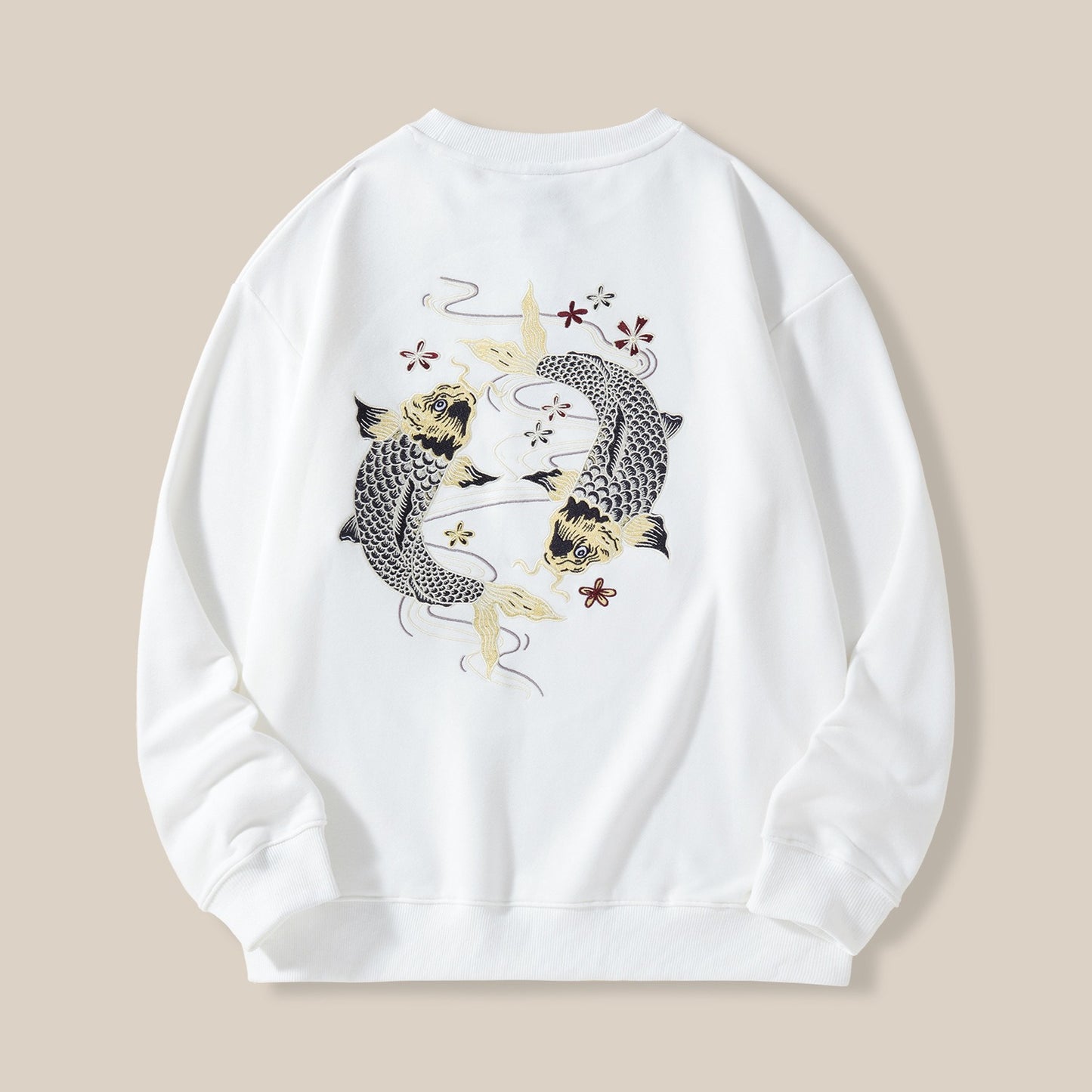 Koi Heavy Industry Embroidered Sweatshirt - Harajuku Style
