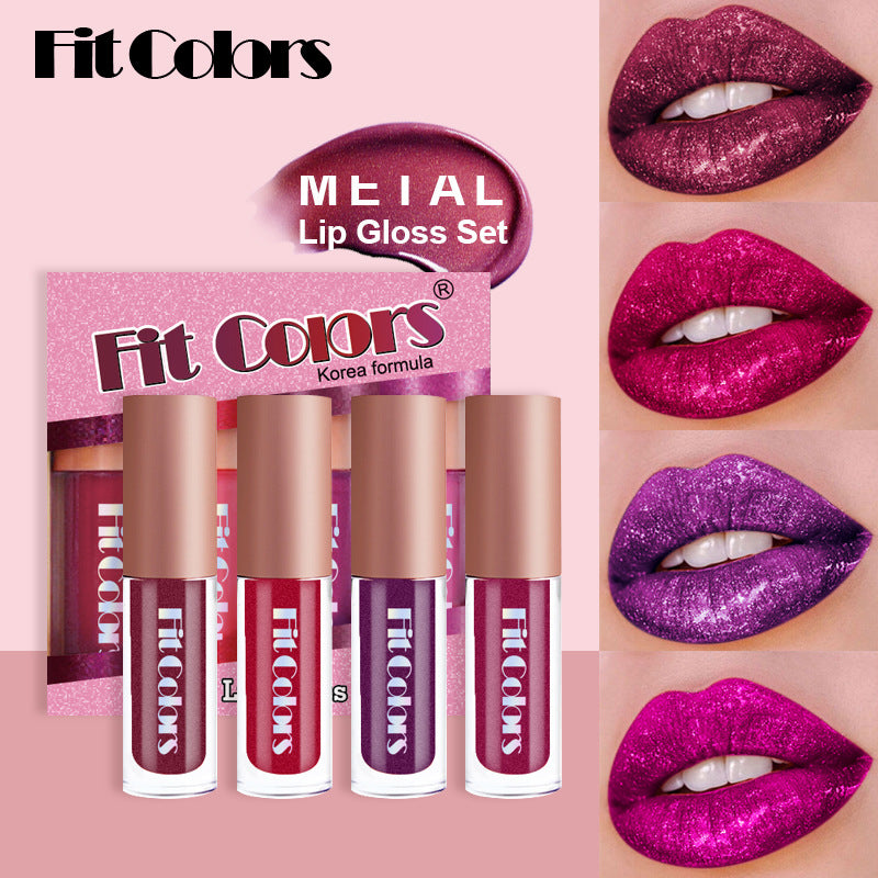Pearlescent Metallic Non-Stick Lip Gloss - Harajuku Style