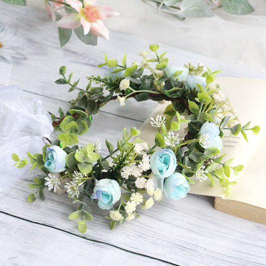 Forest Style Curled Edge Rose Headband