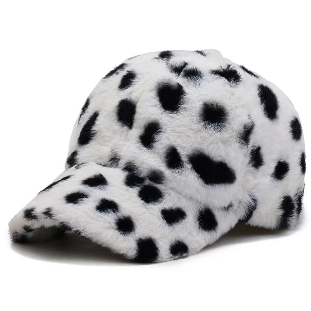 Leopard Print Short Brim Adjustable Baseball Cap
