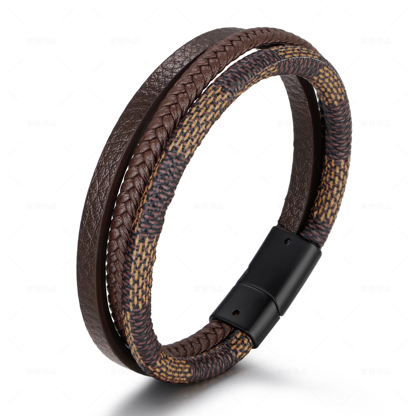Retro Hand-Woven Leather Bracelet - Unisex Multi-Layer