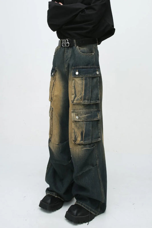 Harajuku High Waist Cargo Jeans