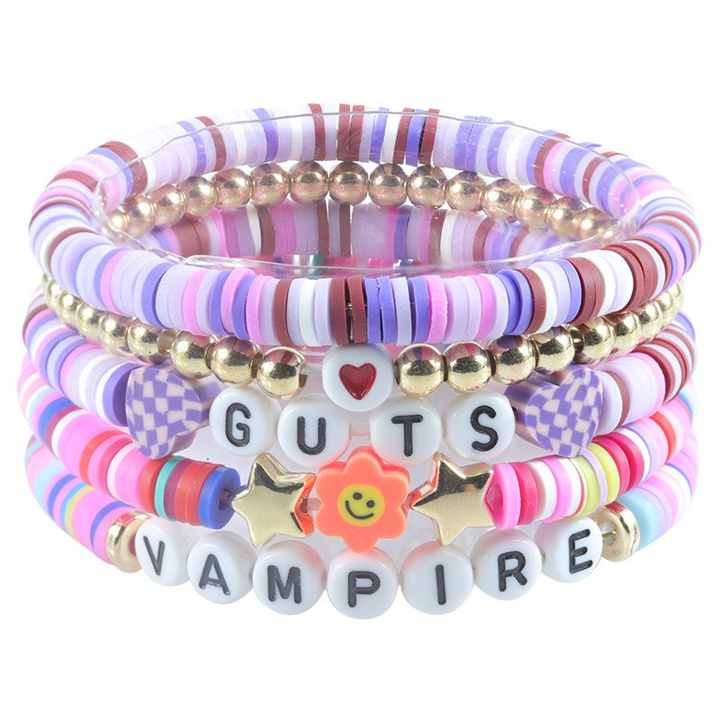 Colorful Harajuku Style Beaded Bracelet Set