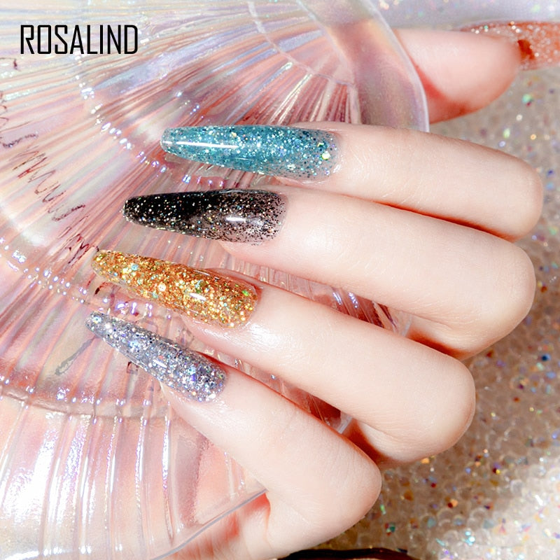 Glitter Poly Nail Gel Extension - 15ml Nail Polish for Manicure