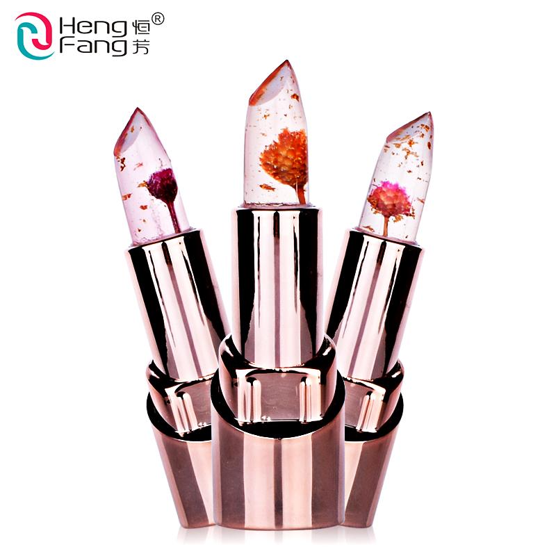 HengFang Gold Flower Lipstick - 3 Fruit Flavors