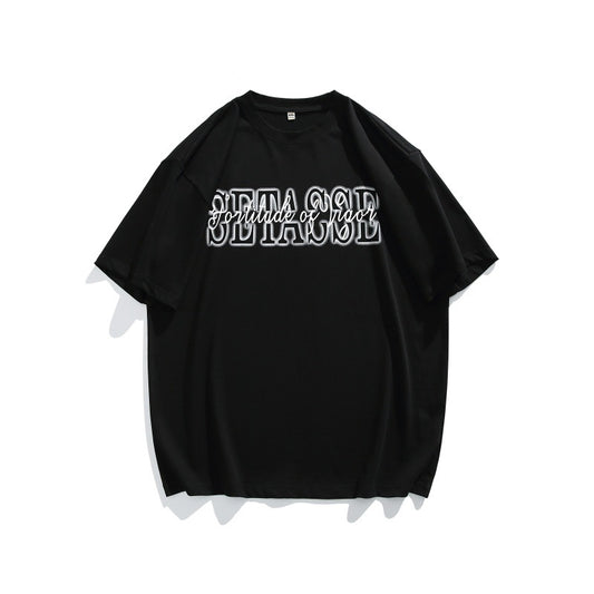 Harajuku Inspired Letter Print Loose Fit T-Shirt