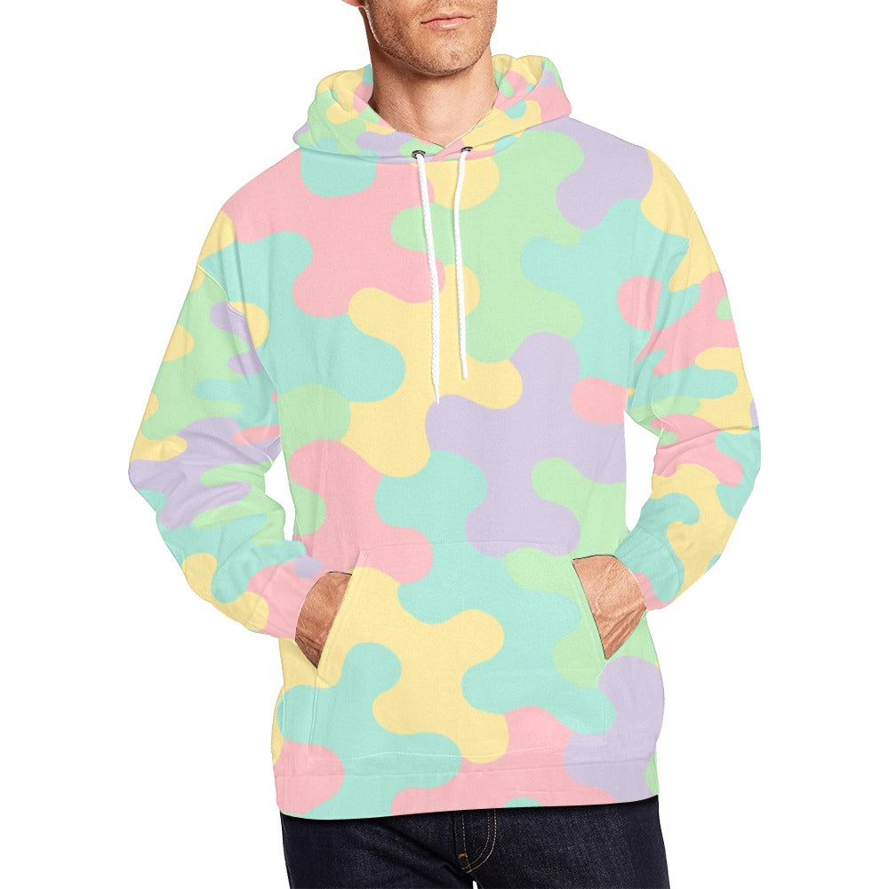 Harajuku Pastel Rainbow Camo Hoodie