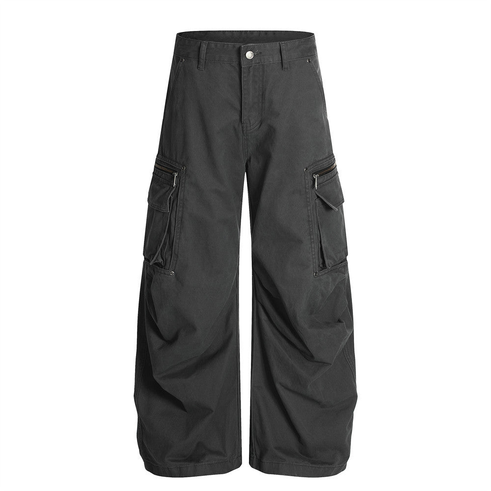 Harajuku Style Multi-Pocket Work Pants for Men