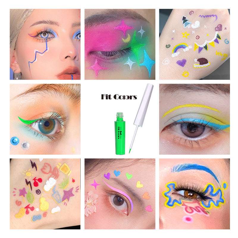 Rainbow Fluorescent Eyeliner - Waterproof & Quick-Drying