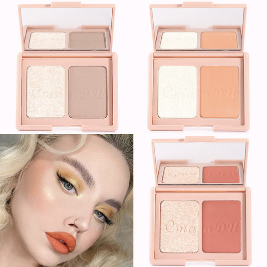 Two-Tone Blush Highlighter & Contour Palette