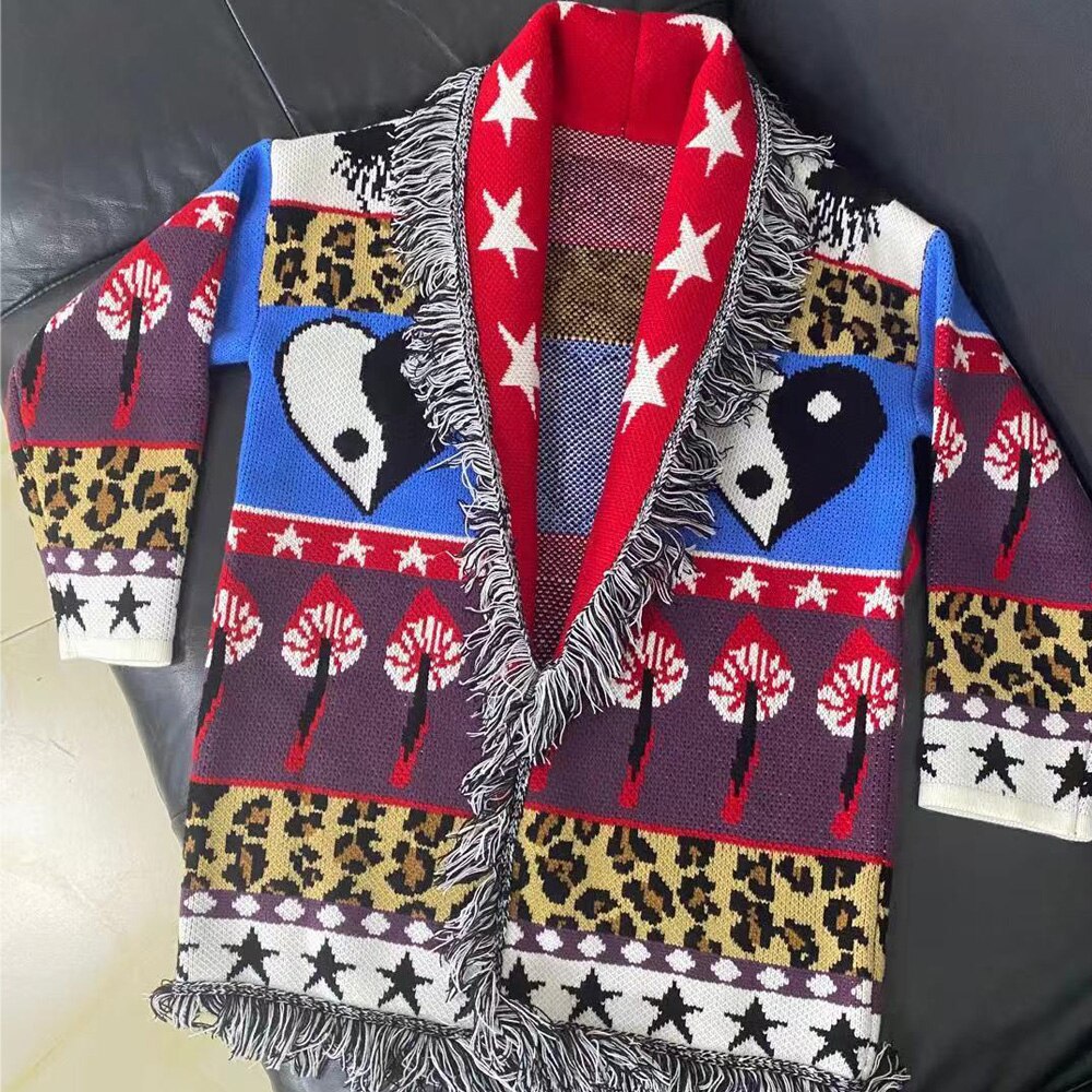 Yin Yang Hearts Cardigan Sweater for Women