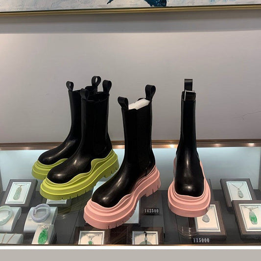 Harajuku Style Mid-Calf Martin Boots for Women