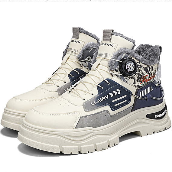 Harajuku Style Boots for Men - Waterproof & Warm