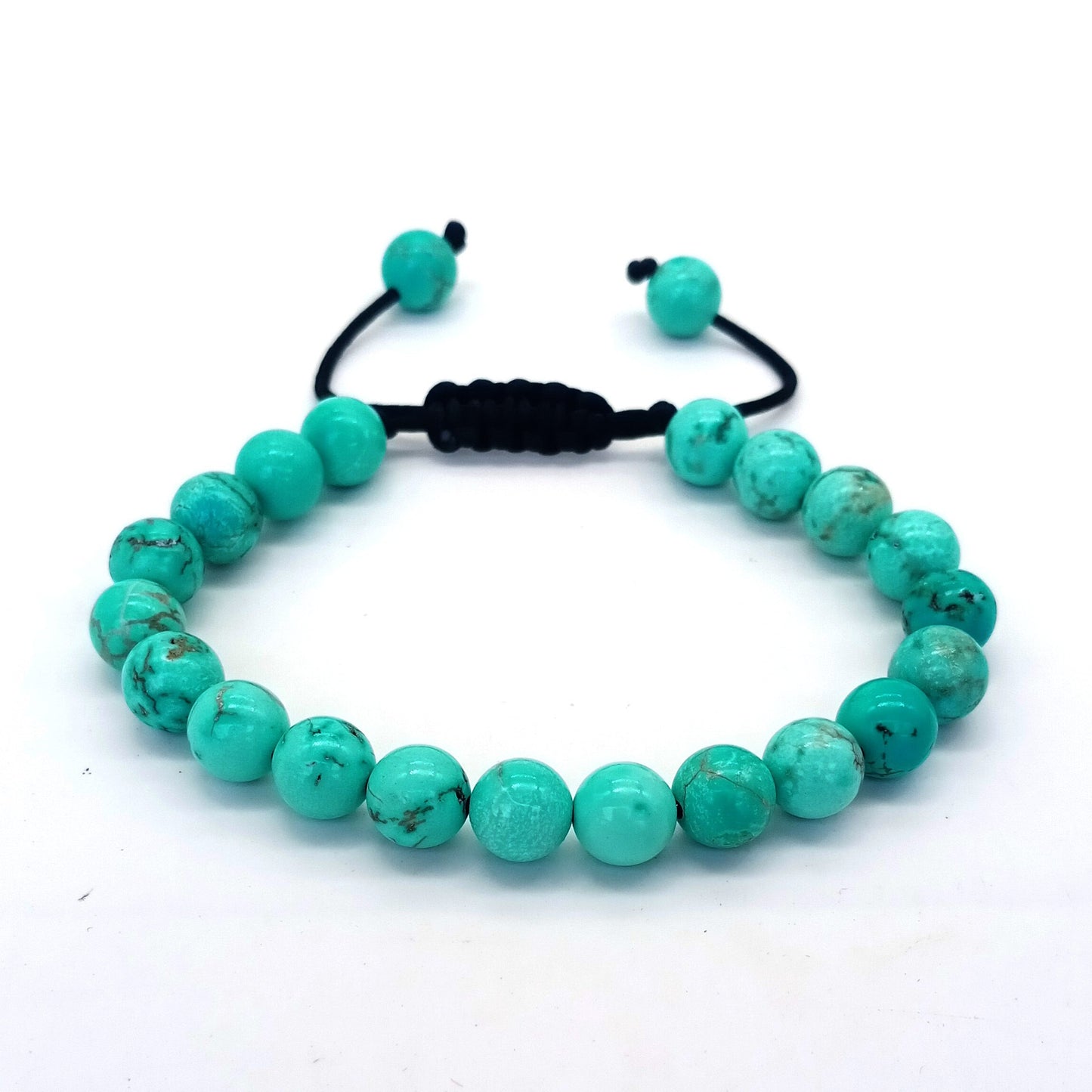 8mm Tiger Eye Stone Beads Bracelet - Adjustable & Braided