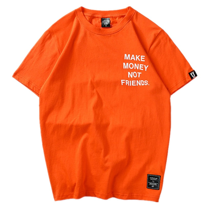 Harajuku Style Men's Cotton T-Shirt - Hip Hop Streetwear