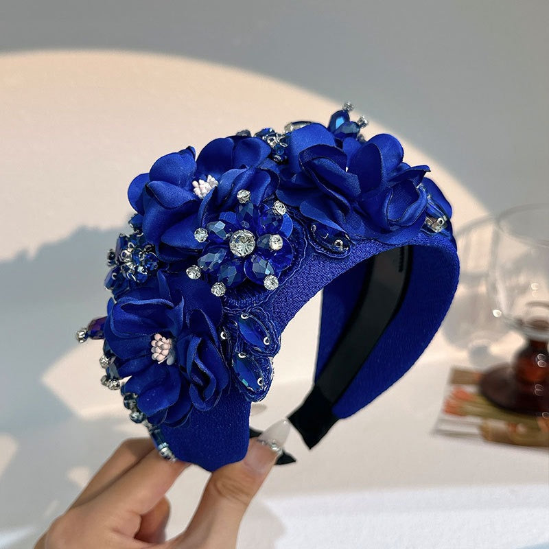 Oversized Crystal Headband in Solid Colors