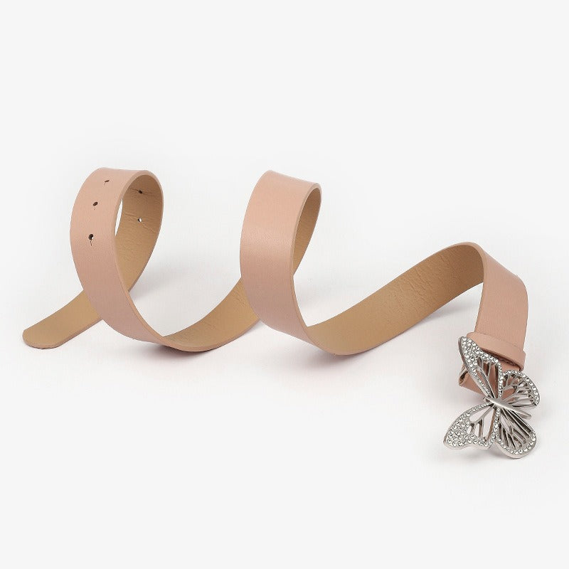 Harajuku Butterfly Water Diamond Buckle Belt