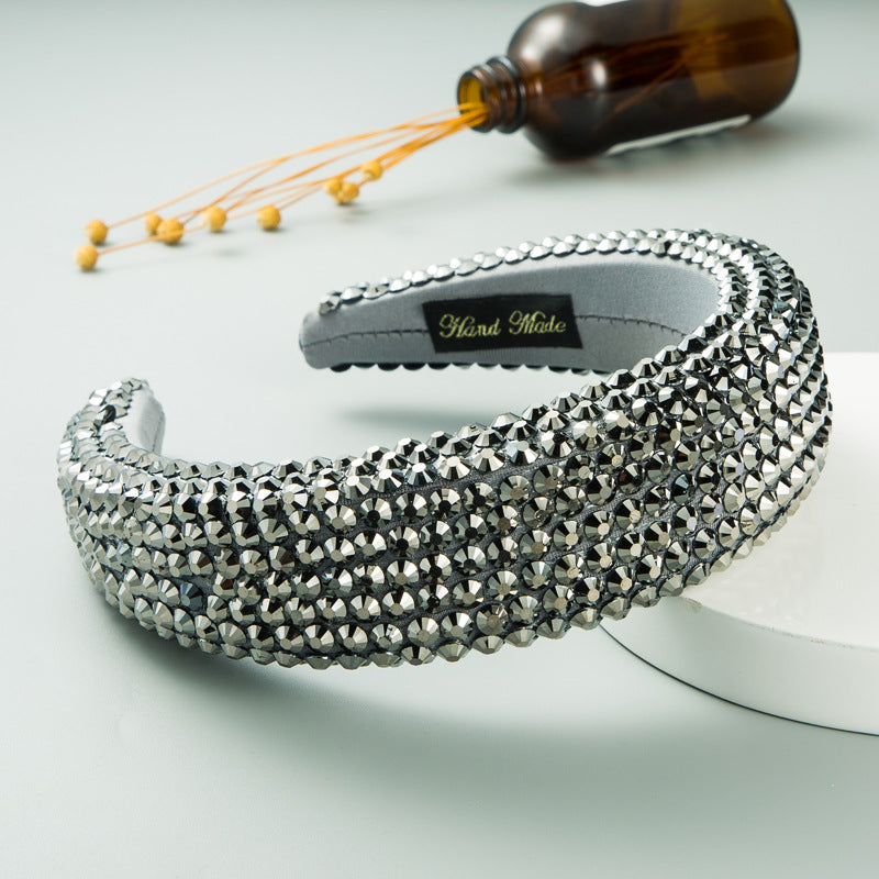 Super Flash Full Drill Wide Brimmed Headband