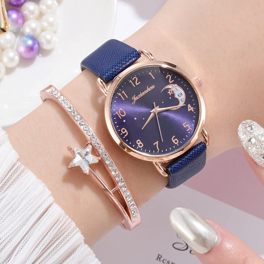 Luxury Leather Band Women's Wrist Watch - Harajuku Style