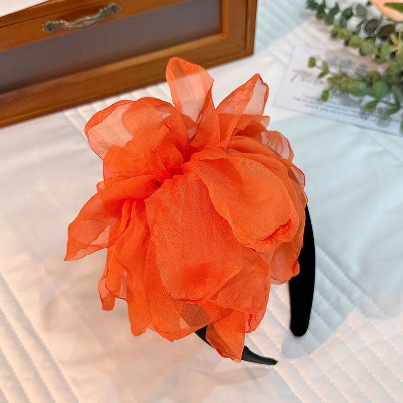 Oversized Handmade Fabric Flower Headband