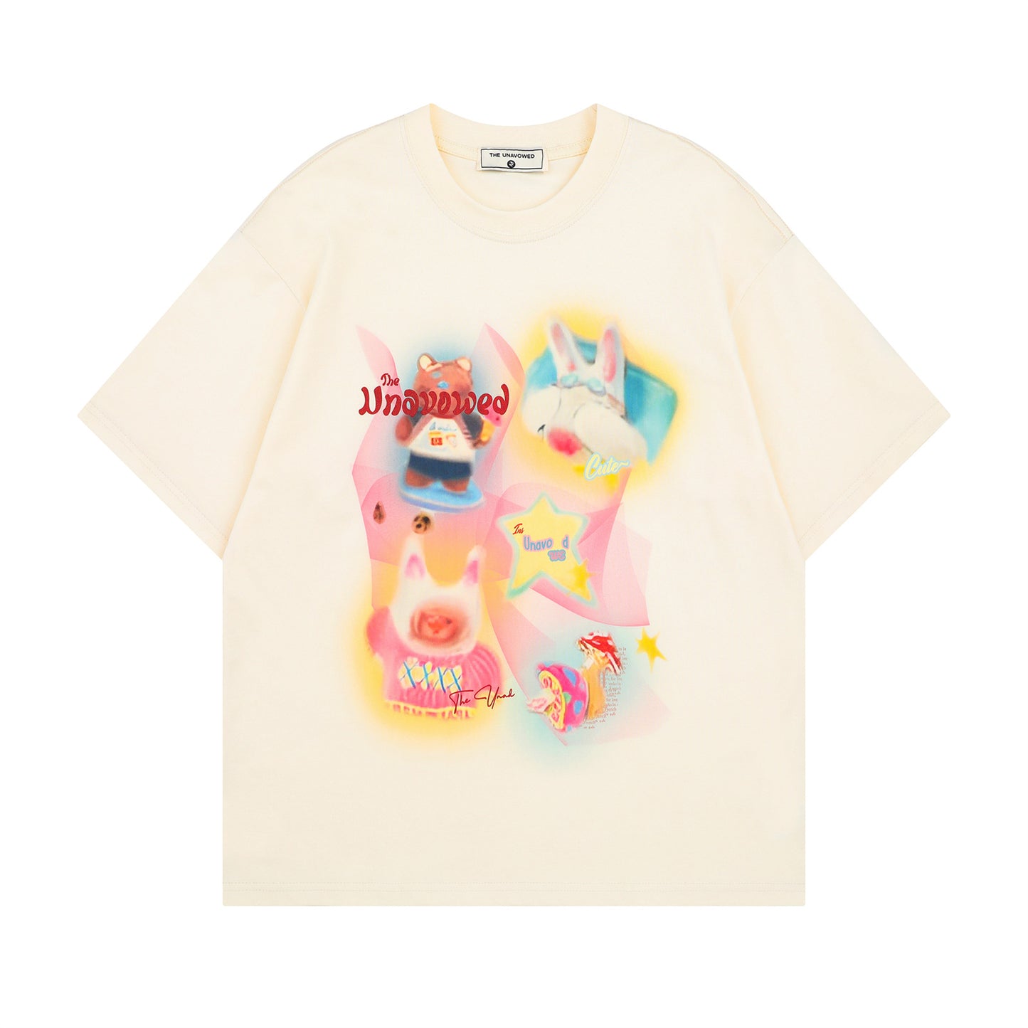 Cartoon Print Loose Fit Short Sleeve T-Shirt