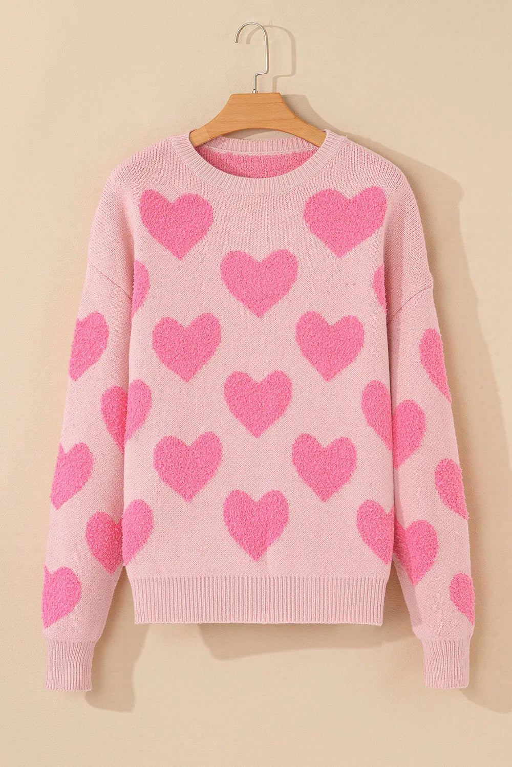 Valentine's Day Heart Jacquard Sweater