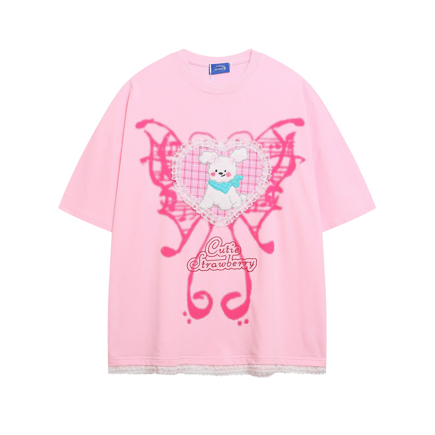 Lace Love Plush Dog T-Shirt for Women